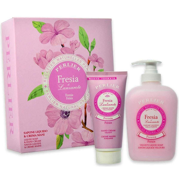 perlier fresia cofanetto sapone liquido 300 ml + crema mani