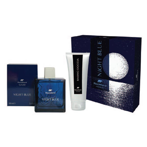 Rockford, Night Blue, Cofanetto Regalo con Profumo Uomo e Gel